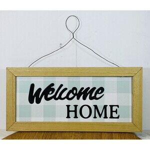 Welcome Home Wood & Metal Sign Home Decor 3D Farmhouse Look 12”x5.5”